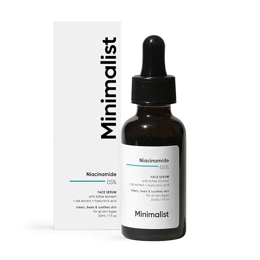 Minimalist Niacinamide 5% Serum with Hyaluronic Acid - Reduces Dark Spots, Controls Oil (30 ml)