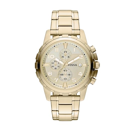 Fossil Dean Analog Off-White Dial Watch FS4867