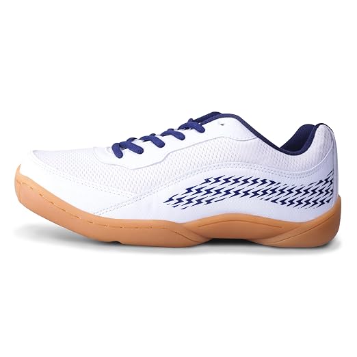 Nivia Flash 2.0 Badminton Shoes for Men | Your Go-to Shoe for Pickleball, Padel, and All Court Sports | Badminton Sports Shoes | (Blue/White/Sky Blue)