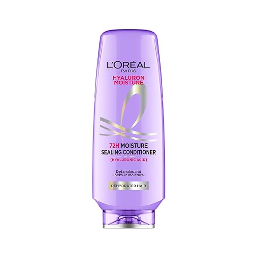 L'Oreal Paris Hyaluron Moisture 72H Conditioner - Hyaluronic Acid, 175ml | For dry & dehydrated hair. Provides 72HR of long-lasting hydration & detangling. Suitable for all hair types, no weigh down.