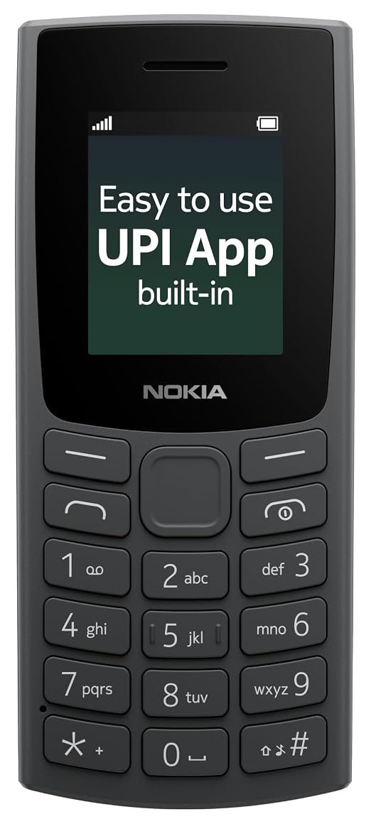 Nokia All-new 105 Single Sim Keypad Phone with Built-in Phone Pay app, Long-Lasting Battery, Wireless FM Radio| 1 Year Replacement