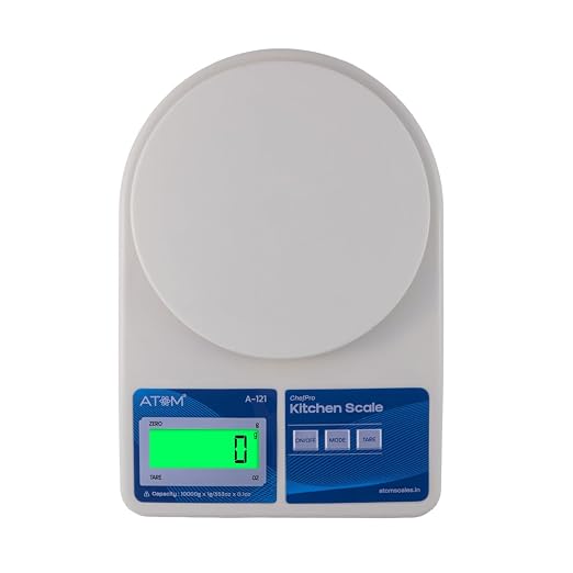 ATOM/Aliston K1 Series A121/SF-400 Digital Weighing Machine/Scale (10kg, 1g accuracy) High Precision Scale for Food with Large LCD Display,