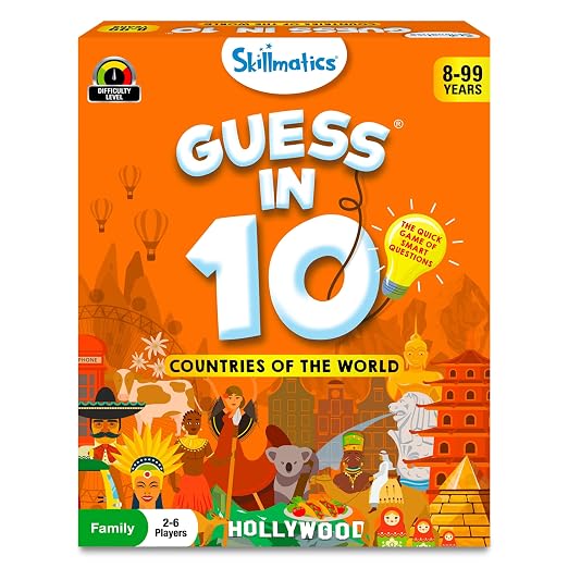 Skillmatics Guess in 10 Countries of The World –Trivia Card Game | Perfect for Boys, Girls, Kids & Families Who Love Card Games,