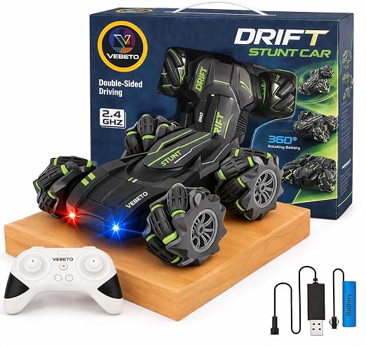VEBETO Remote Control Drift Stunt Car Toy | 1 Year Warranty | 4x4 RC Car for Kids & Adult | High Speed Racing Car | Omni-Directional Wheels