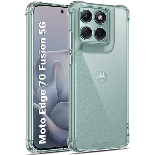 TheGiftKart Crystal Clear Back Cover Case for Motorola Moto Edge 70 Fusion 5G | 360 Degree Protection | Shock Proof Design | Transparent