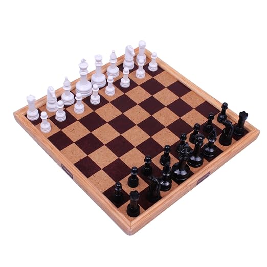 Funskool Games, Chess Classic, War and Strategy Game, Chess Set With Wooden Finish, for kids, Adults and Family, 2 Players, Ages 7 and Above