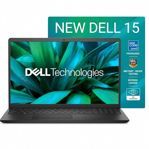 Dell 15 (Previously Inspiron) 14th Gen Intel Core i3 / Core 3 100U Laptop (16GB DDR4, 512GB SSD, 15.6" FHD 120Hz IPS, Windows 11, Office 2024, Black)