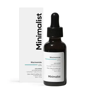 Minimalist Niacinamide 5% Serum with Hyaluronic Acid - Reduces Dark Spots, Controls Oil (30 ml)
