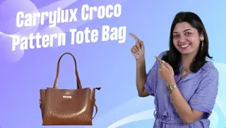 Carrylux Large Capacity Croco Pattern Tote Bag for Women, Big Purse Handbag