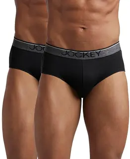 Jockey 8037 Men Super Combed Cotton Solid Brief with Ultrasoft Waistband_(Pack of 2)