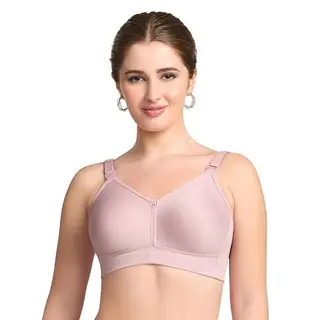 TRYLO Riza T-FIT Women's Non-Padded,Non-Wired,Full Coverage,Seamless 100% Cotton Feel Fabric Bra Available in Multicolor