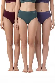 Van Heusen Women’s 100% Cotton Hipster Panty – Pack of 3 | Everyday Panty | Anti‑Bacterial Tech | Keeps you dry and Fresh | Sweat Absorbent | Inner Elastic | No‑Marks Waistband | Solid Colors | (Assorted Fresh colors ) Style 11101
