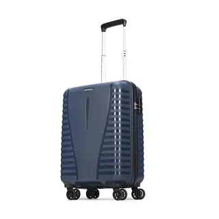 Aristocrat Airpro 8-Wheel Cabin Size Hard Case Trolley Bag, Poseidon Blue | Durable Polypropylene Case, Lightweight, Combination Lock, Sturdy Zipper, Compact Travel Luggage, 3-Year Global Warranty