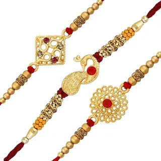 Okos Rakshbandhan Rakhi | Rakhi For Brother, Bhaiya, Bhai | Rakhi Combo | Rakshabandhan Gift Set| Rakhi Gift| Kundan Rakhi Combo Set| Rakhi Set for Brother