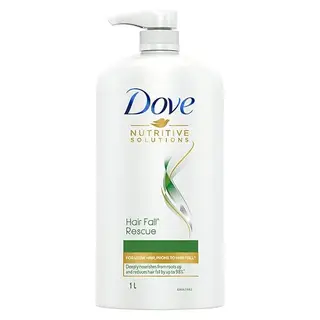 Dove Hair Fall Rescue Shampoo 1 L|| For Damaged Hair|| Hair Fall Control for Thicker Hair - Mild Daily Anti Hair Fall Shampoo for Men & Women