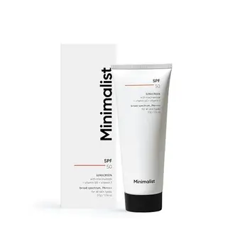 Minimalist Sunscreen SPF 50 PA++++ with Niacinamide & Multi-Vitamins | Broad Spectrum | Hydrating Sun screen for Dry & All Skin Types | Face Sunscreen for Men & Women | 30gm