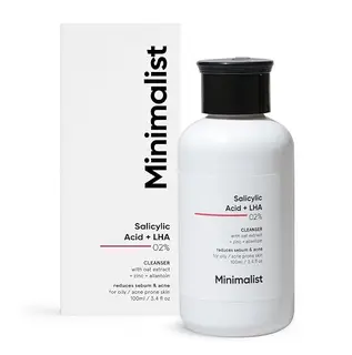 Minimalist Anti-Acne Salicylic Acid 2% Face Wash For Oily & Acne Prone Skin | With LHA for Pore Cleansing, Oil Control & Sebum Regulation | Cleanser for Women & Men | 100 ml