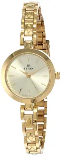 Titan Karishma Analog Champagne Dial Women's Watch -NM2598YM01 / NL2598YM01