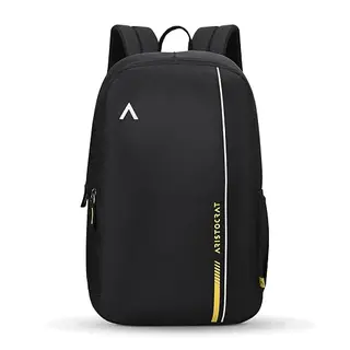 Aristocrat Nova 15L Laptop Backpack for Men & Women with Bottle Pocket | Padded Shoulder Straps, Multi Compartments | Travel & College Bag | Dark Black | Side Pockets, Adjustable Straps, Durable Fabric & Zipper, Office/ College/ Casual Bag, Unisex, 1-Year Global Warranty