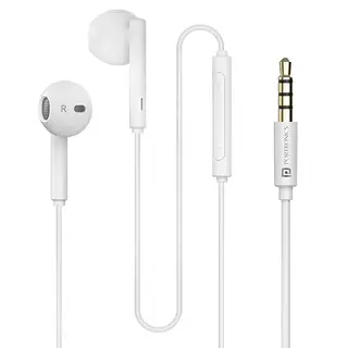 Portronics Conch Theta A in Ear 3.5mm Wired Earphones with In Line HD Mic, Powerful Audio, 14.2mm Dynamic Driver, Unique Earbuds Design,