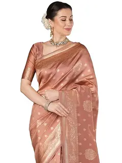 AKHILAM Women's Kanjivaram Pure Soft Silk Saree For Women Saree With Unstitched Blouse Piece |Soft banarasi saree for women|silk saree pure