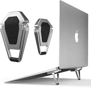 EDNITA Mini Laptop Stand for Desk | Portable Metal PC Desk Stand, Aluminium Cooling Pad Mini Clip Compatible with MacBook Apple Laptop