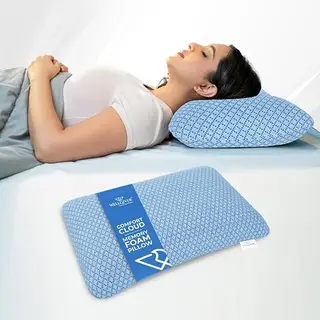 WELLGIVER Ergonomic Memory Foam Pillow for Neck Pain | 2 Years Warranty | 21 x 14 x 4.5 Inch | Orthopedic Pillow for Side Sleeping |