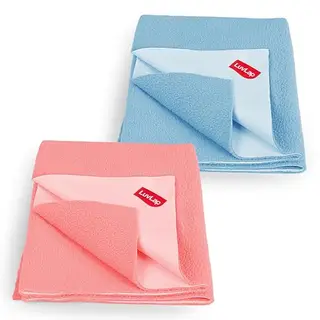 LuvLap Instadry Waterproof Baby Dry Sheet, Small Size 50x70 cm, Extra Absorbent Quick Dry Sheet for New Born,Toddler, Anti-Piling Fleece