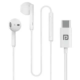 Portronics Conch Theta C in Ear Type C Wired Earphones with in Line HD Mic, Powerful Audio, 14.2mm Driver, Unique Earbuds Design, TPE Anti