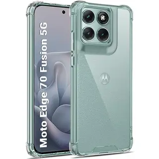 TheGiftKart Crystal Clear Back Cover Case for Motorola Moto Edge 70 Fusion 5G | 360 Degree Protection | Shock Proof Design | Transparent