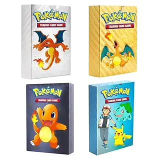 FowWelt Pokemon Cards Pack 40 Pcs Playing Card Game for Collectible | All Rare Series V Max GX High HP Collection | 10 Gold 10 Silver 10