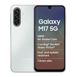 Samsung Galaxy M17e 5G (Blitz Blue, 6GB RAM, 128GB Storage) | 6000mAh Battery | 120Hz | IP54 | Knox Security
